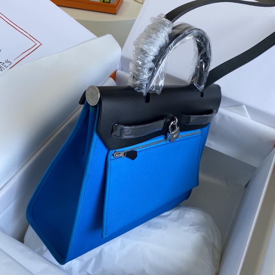 에르메스 에르백31 블루 비야 은장